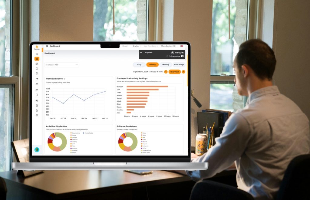time tracking interface with pause and flexibility features