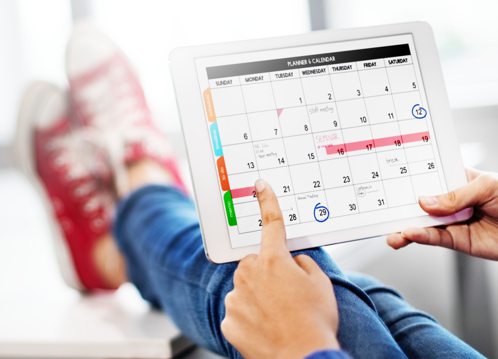 Team leader deleting multiple overlapping virtual meeting invites