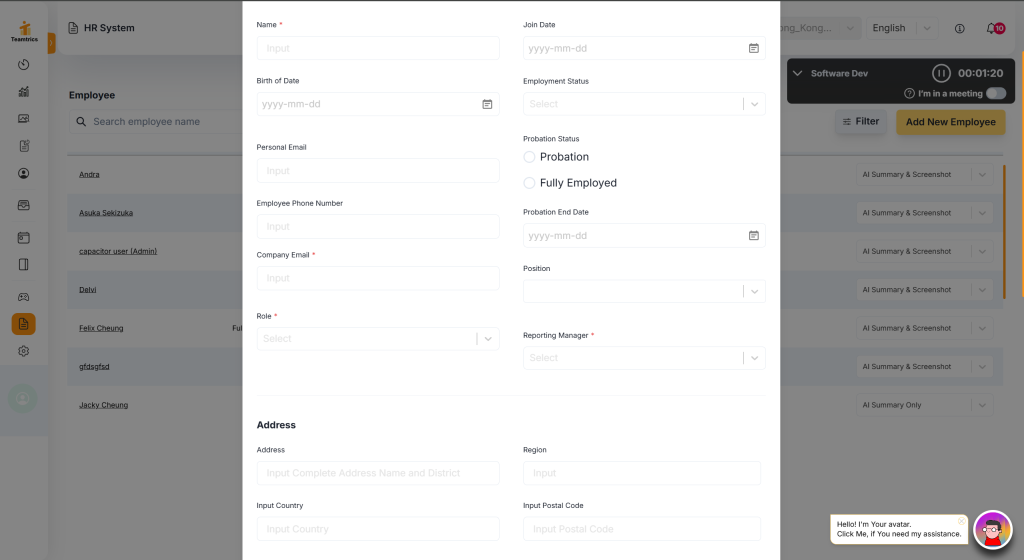 3.1 Add employee