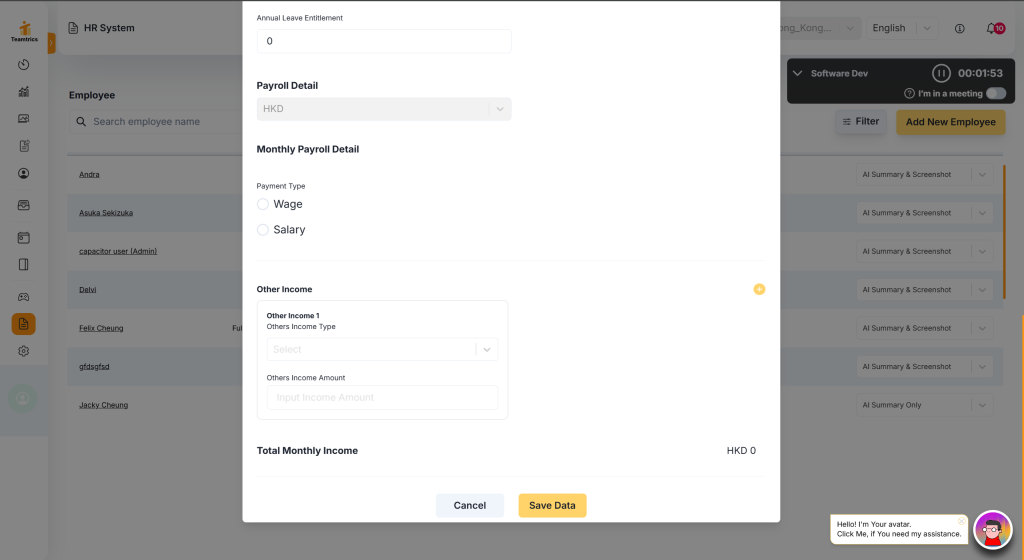 3.2 Add employee end