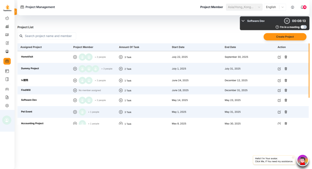 5.1 Create new project first screen